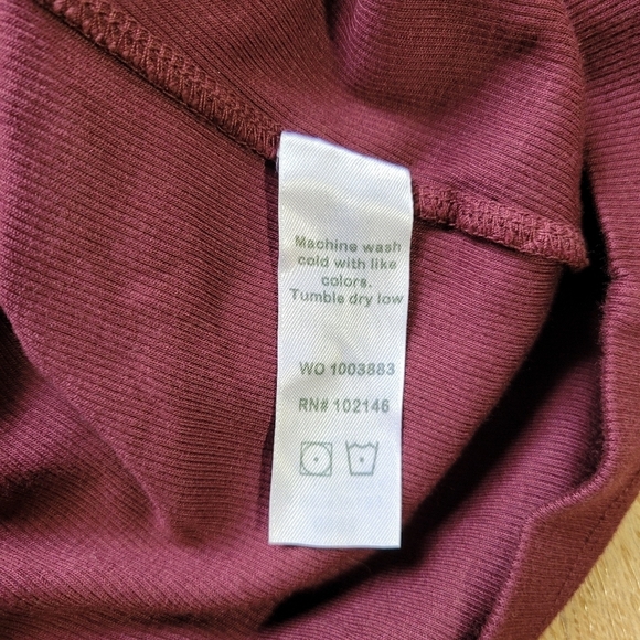 NWOT Michael Stars Burgundy Bodycone Dress XL Mock Nick Fitted Modal - Picture 11 of 12